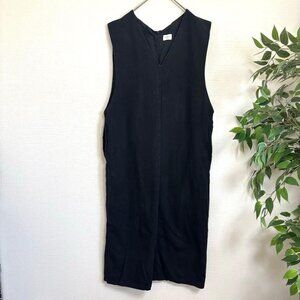 Dilena Denim Jumper Skirt Linen Skirt M Black